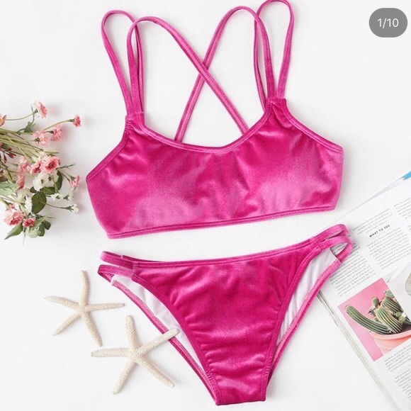 Pink Velvet bikini bottom - Picture 4 of 4
